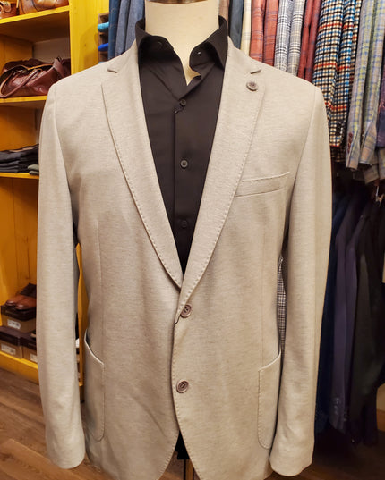 Gray Mercerized Knit Blazer