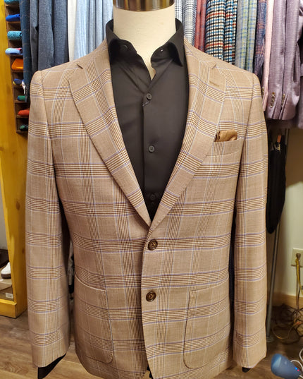 Brown/ Purple Plaid Sport Coat