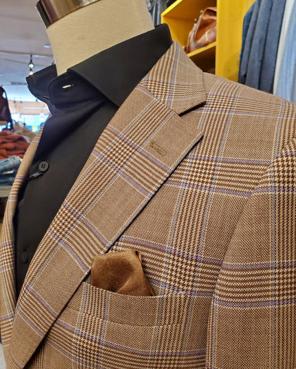 Brown/ Purple Plaid Sport Coat