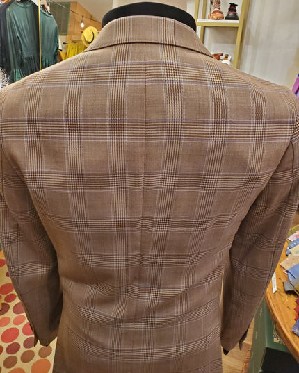 Brown/ Purple Plaid Sport Coat