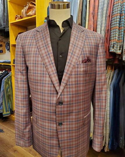 Rose/Burgundy/Blue Check Sport Coat