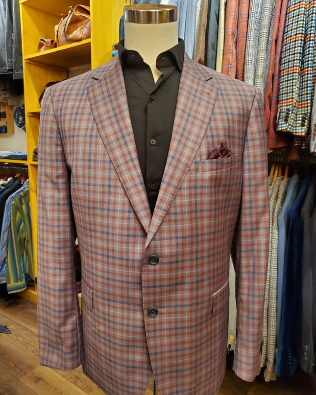 Rose/Burgundy/Blue Check Sport Coat