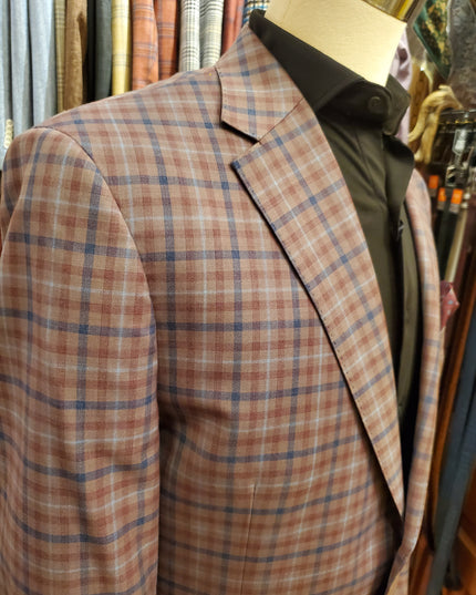 Rose/Burgundy/Blue Check Sport Coat