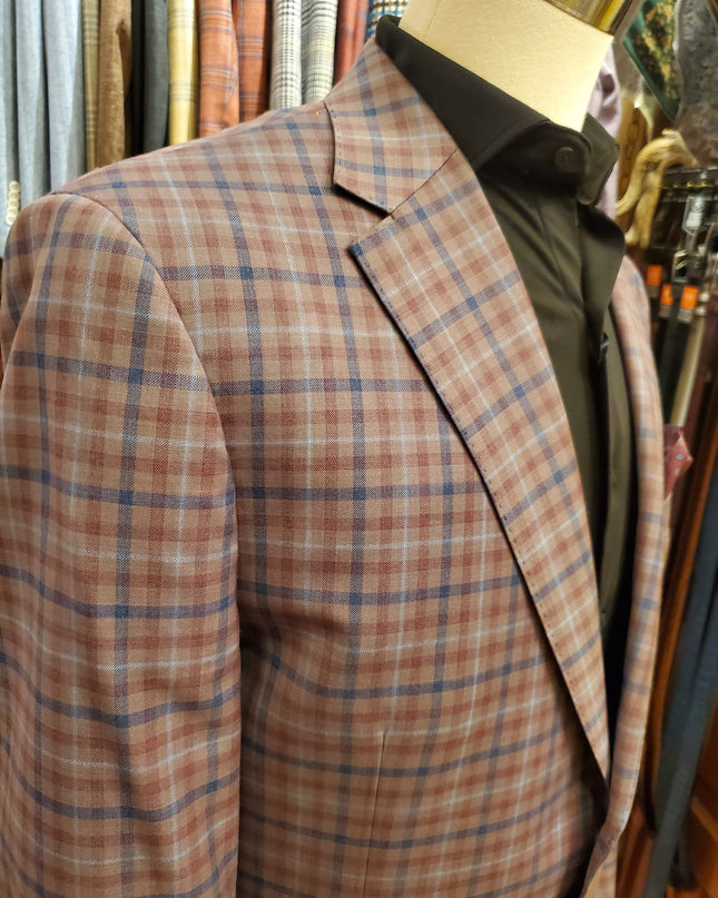 Rose/Burgundy/Blue Check Sport Coat