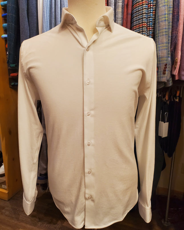 Men's 6-Way Stretch Solid Dress Shirt