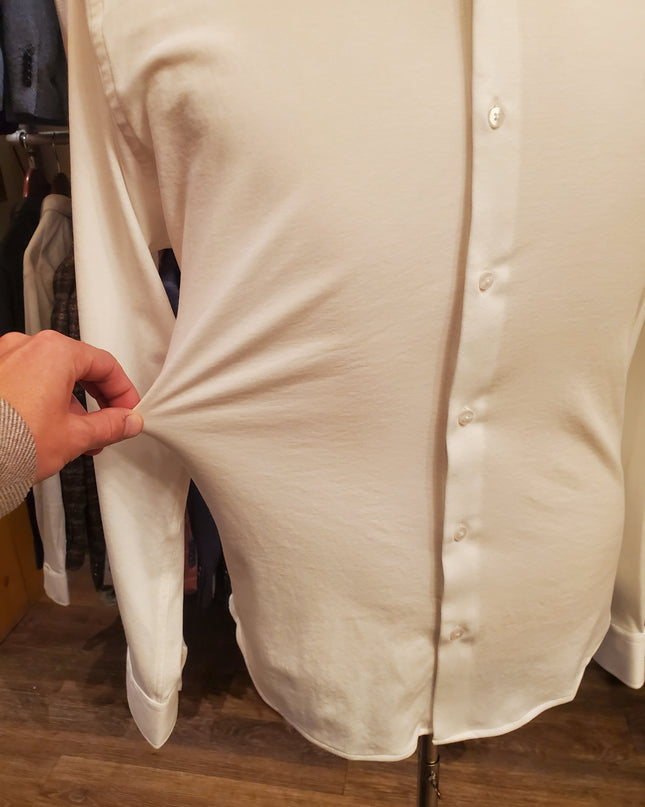 Men's 6-Way Stretch Solid Dress Shirt