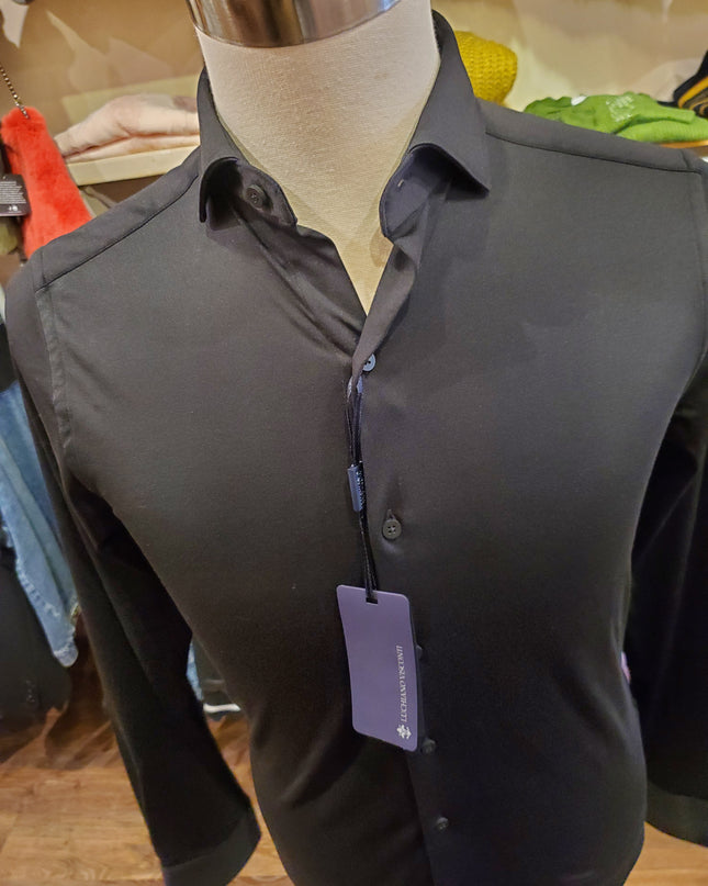 Men's 6-Way Stretch Solid Dress Shirt