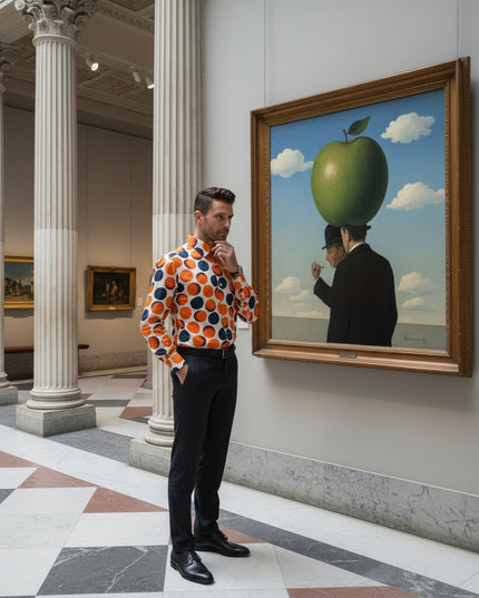 Orange Phases Men's Italian Button Down L/S