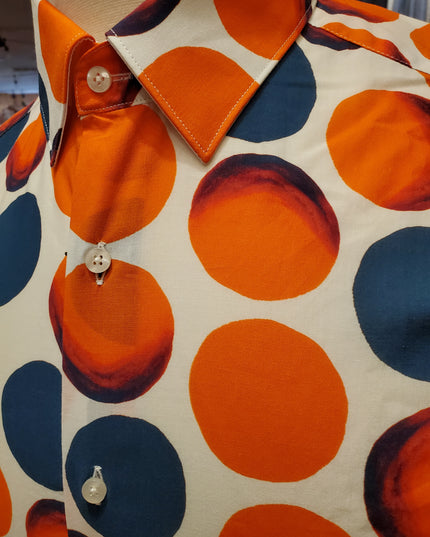 Orange Phases Men's Italian Button Down L/S