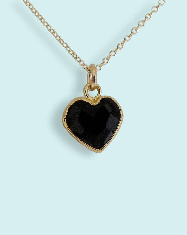 Heart of Stone Onyx Necklace: 18 Inch