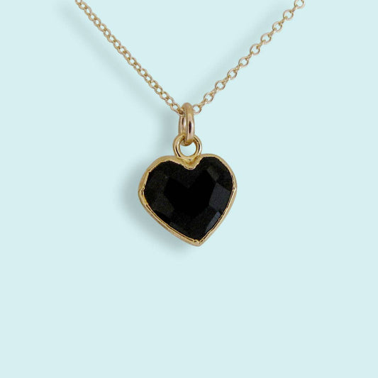 Heart of Stone Onyx Necklace: 18 Inch
