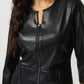 Long Sleeve Vegan Leather Dress