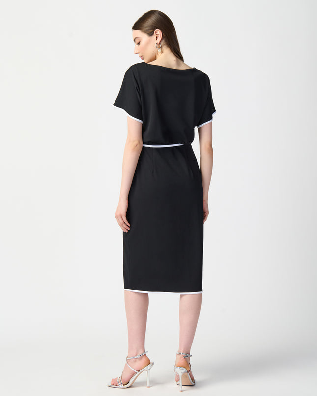 Scuba Crepe Blouson Sheath Dress