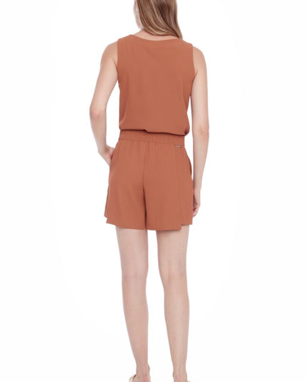 Elowee solid vegan silk pleated skort
