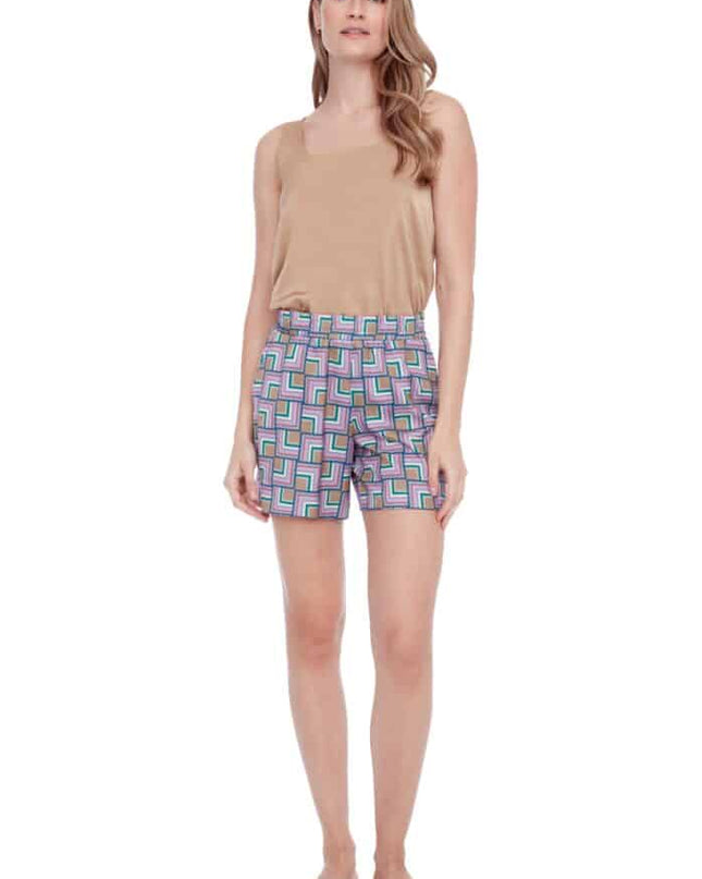 Rose mirror satin lounge shorts