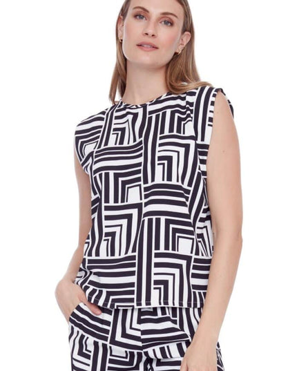 Maylee labyrinth vegan silk sleeveless top