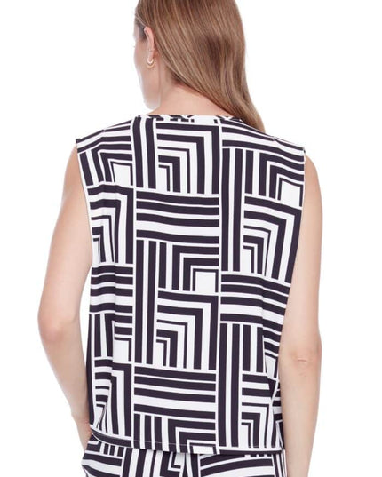 Maylee labyrinth vegan silk sleeveless top