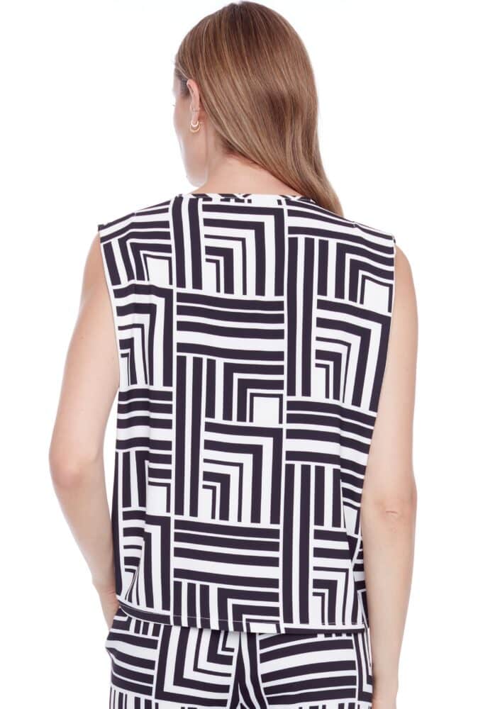 Maylee labyrinth vegan silk sleeveless top