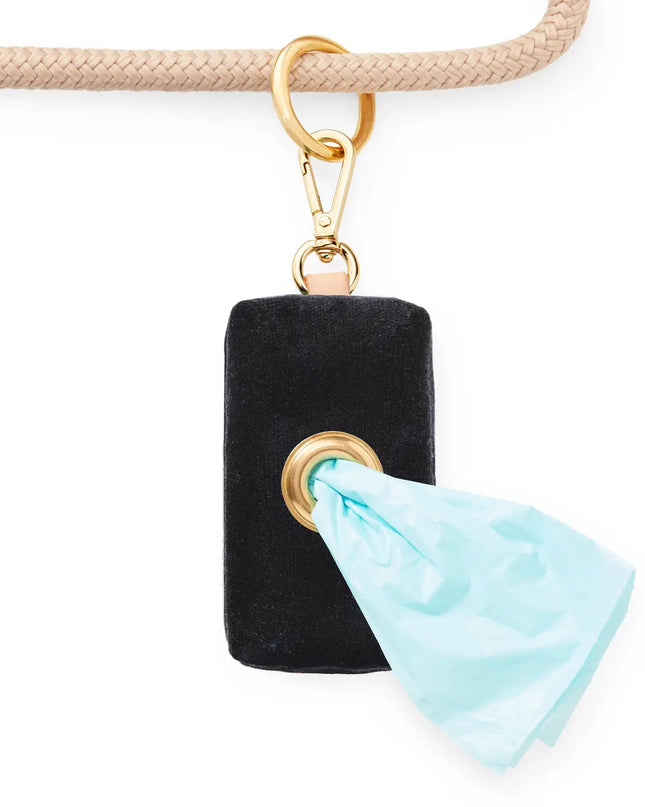 Onyx Waxed Canvas Poop Bag Dispenser