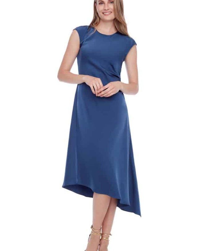 Roxy solid assymetric satin dress