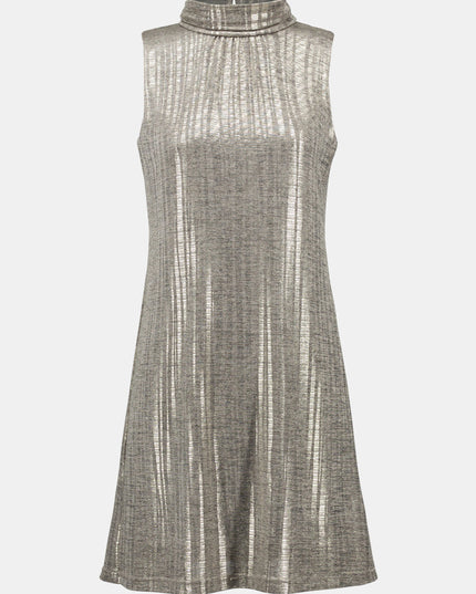 Foiled Novelty Knit Straight Dress
