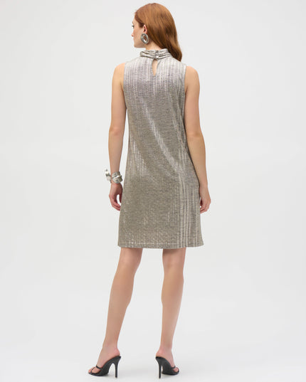 Foiled Novelty Knit Straight Dress