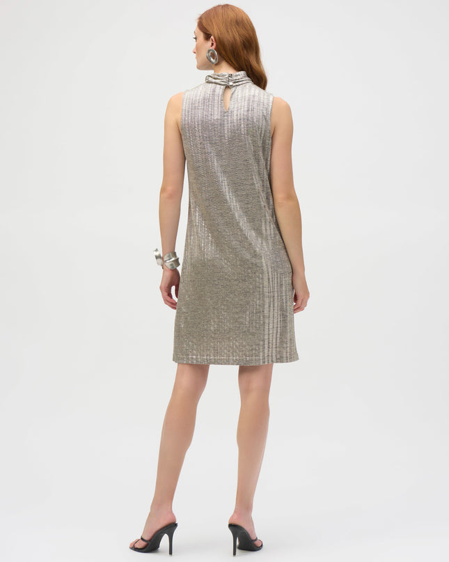 Foiled Novelty Knit Straight Dress