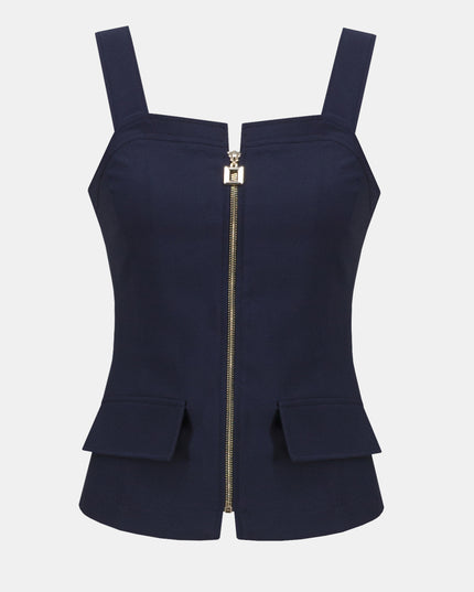 Lux Twill Bustier Fitted Top
