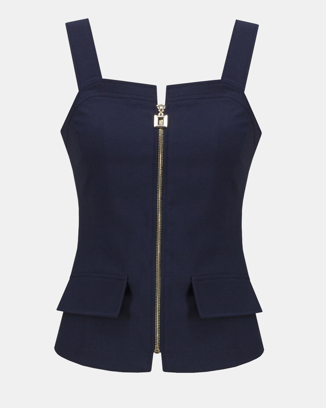 Lux Twill Bustier Fitted Top