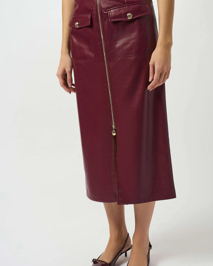 Leatherette Long Pencil Skirt
