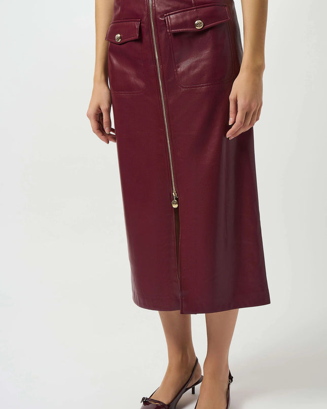 Leatherette Long Pencil Skirt