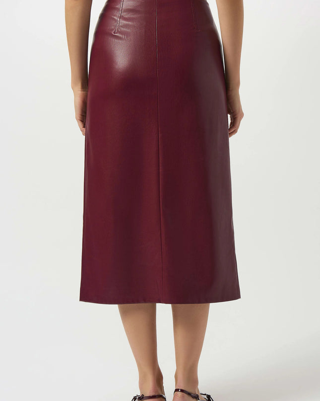 Leatherette Long Pencil Skirt