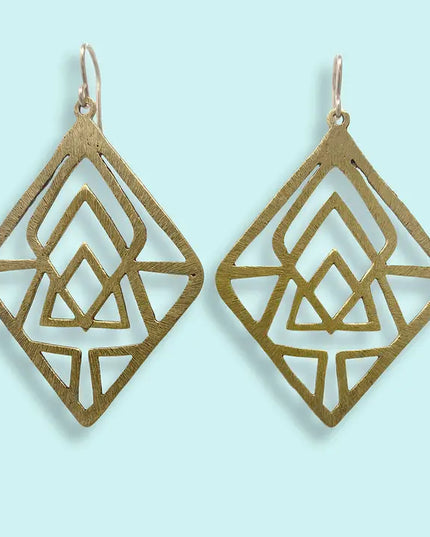 Geometric Rhombus Earrings