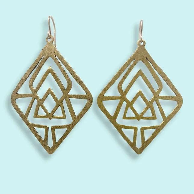 Geometric Rhombus Earrings