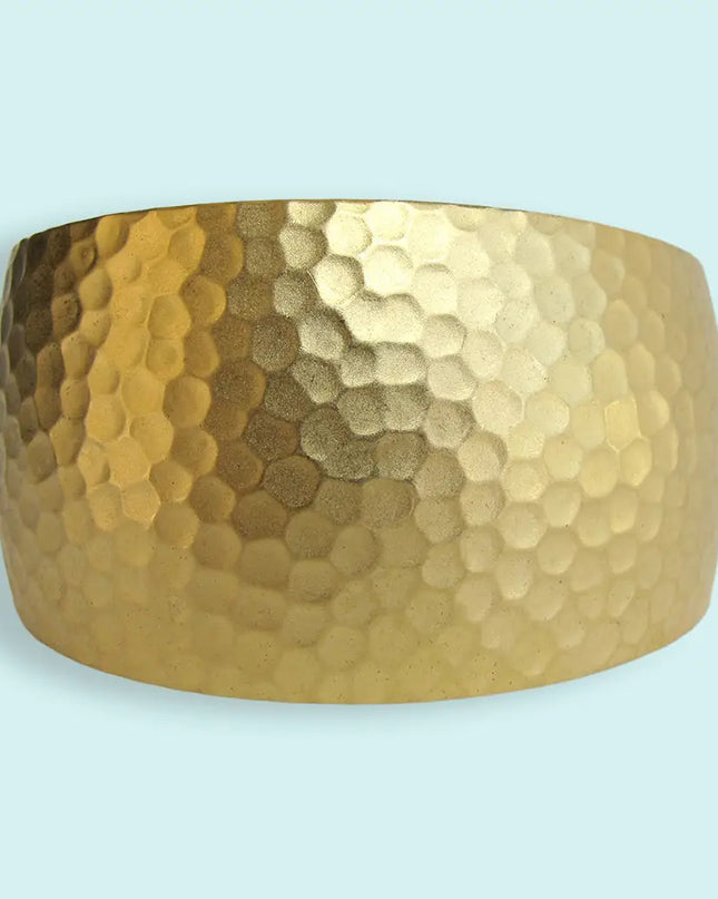 Gold Hammered Cuff Bracelet