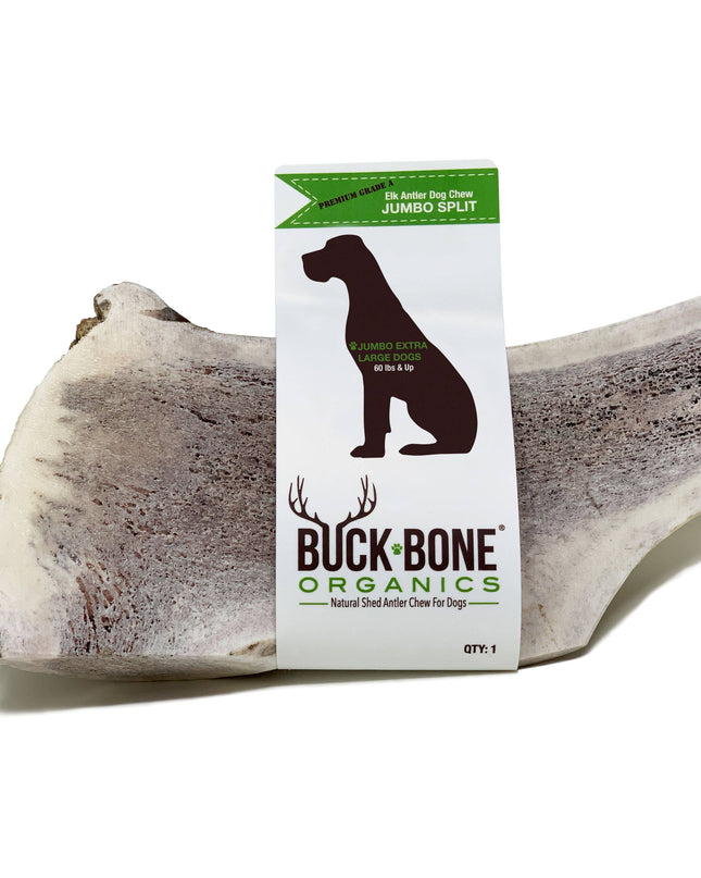 Elk Antler Jumbo Split Dog Chew, Banded