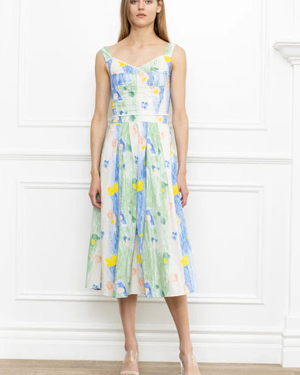 Water Color Print Dress