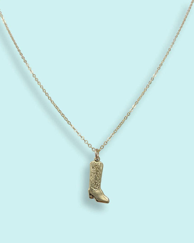 Cowgirl Boot Necklace: 18 Inch
