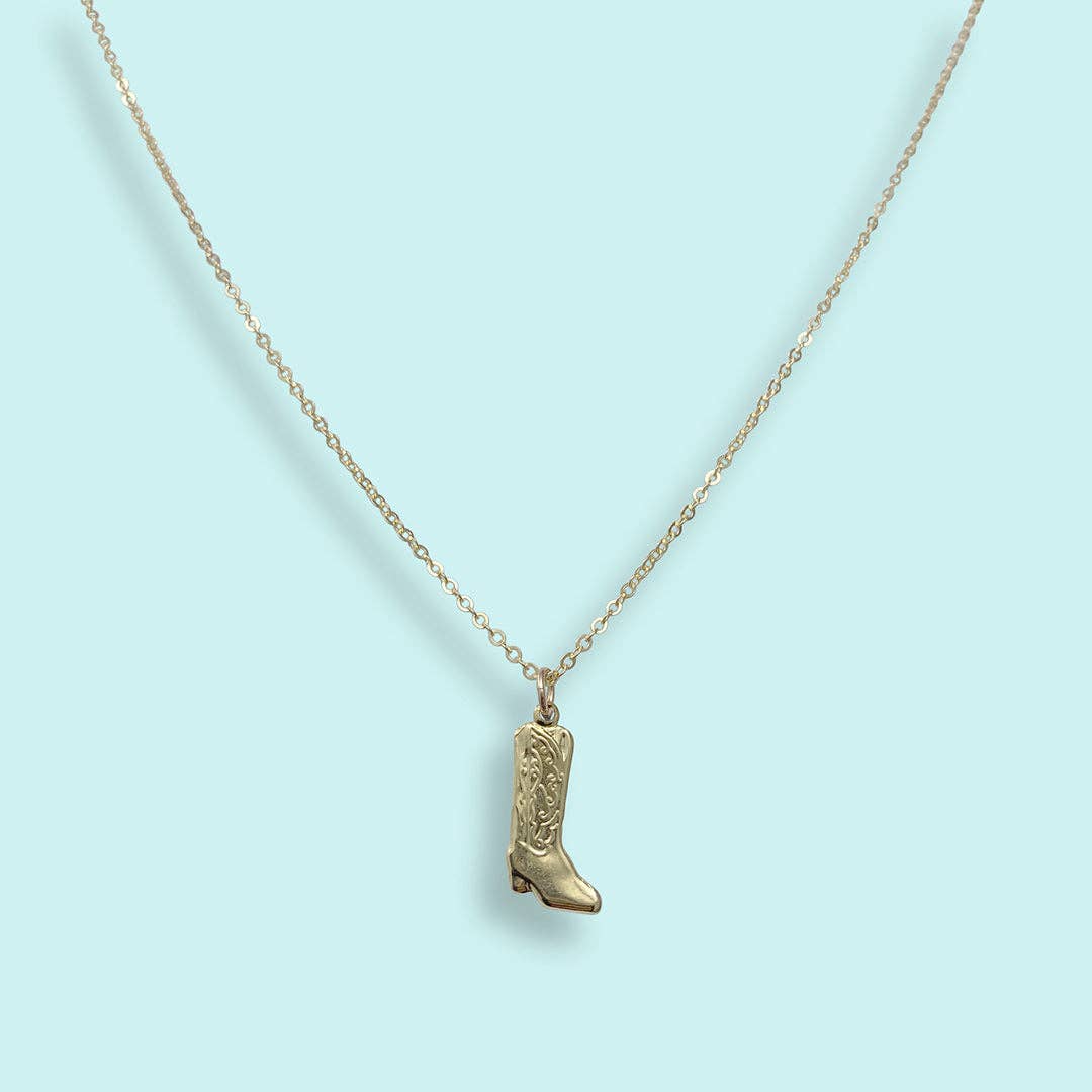Cowgirl Boot Necklace: 18 Inch
