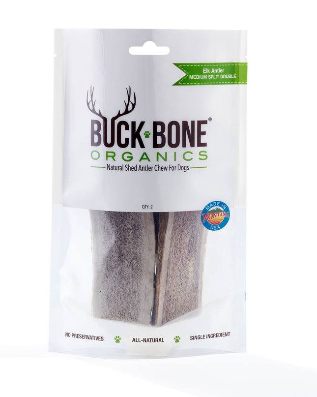 Elk Antler Dog Chew Medium Split Double Pack