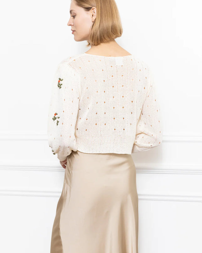 Flower Emb. Sweatert