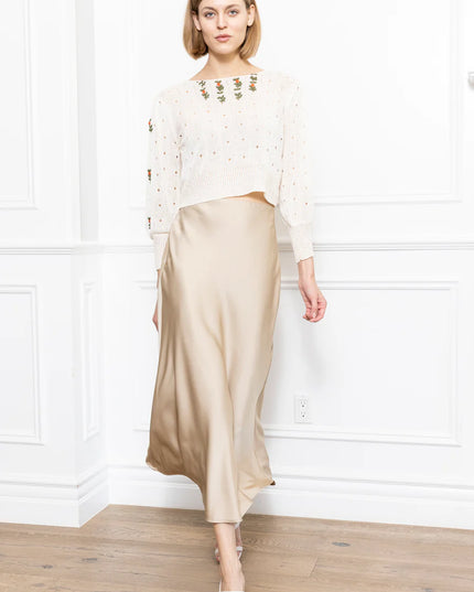 Flower Emb. Sweatert