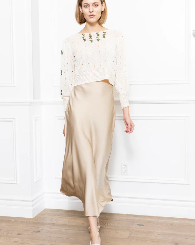 Flower Emb. Sweatert