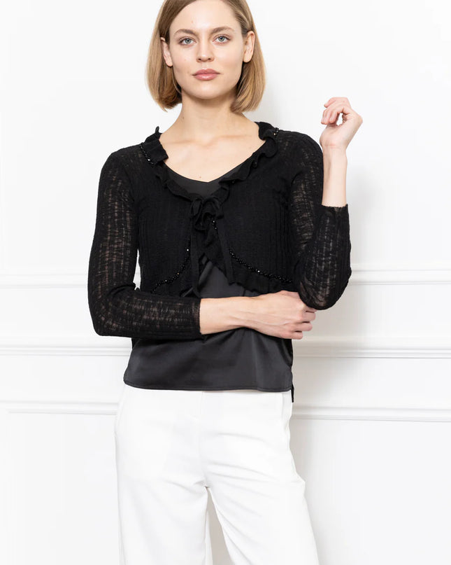 Beading Ruffle Cardigan