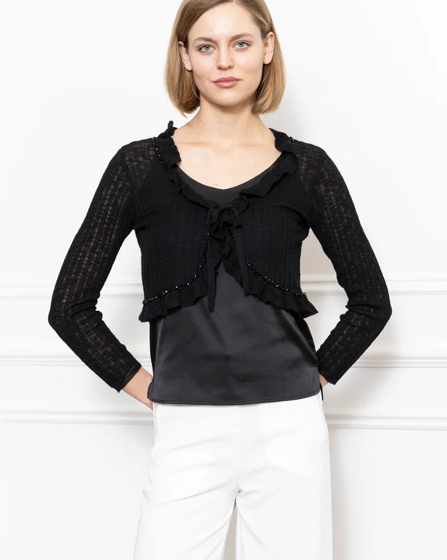 Beading Ruffle Cardigan