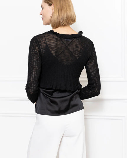 Beading Ruffle Cardigan