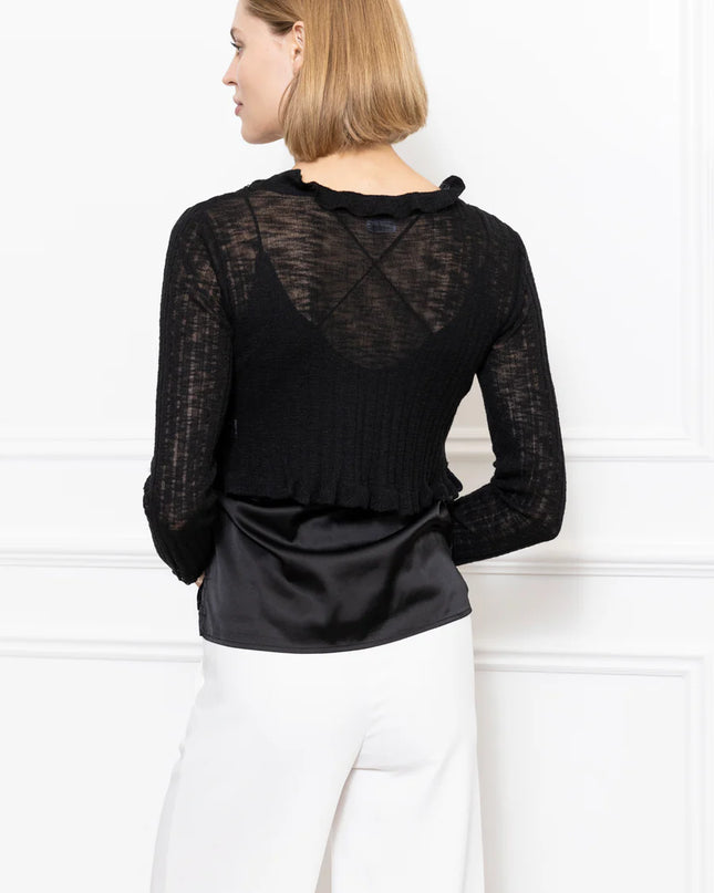 Beading Ruffle Cardigan