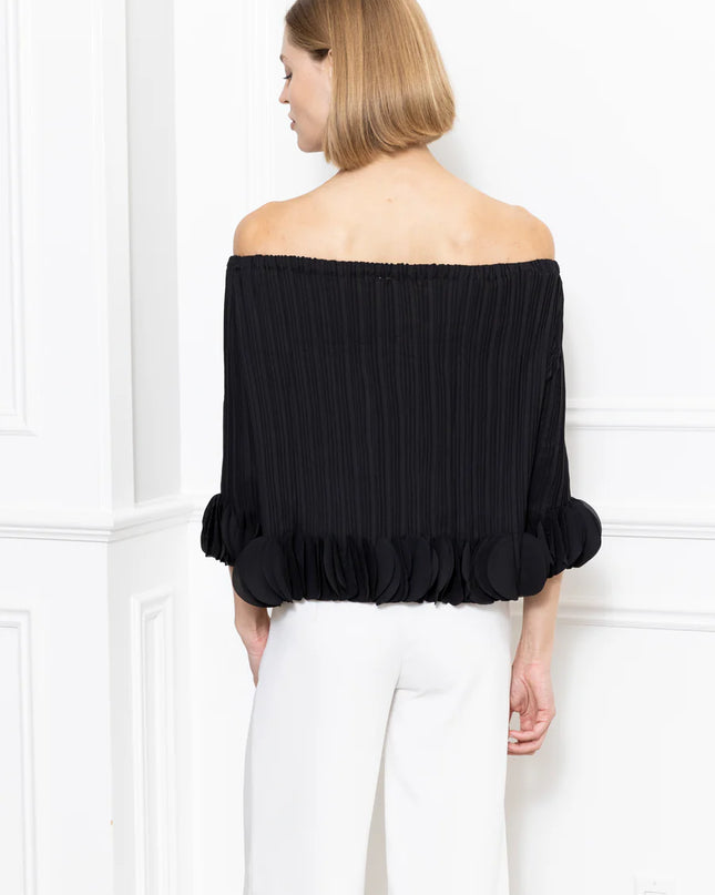 3D Petals Pleated Top