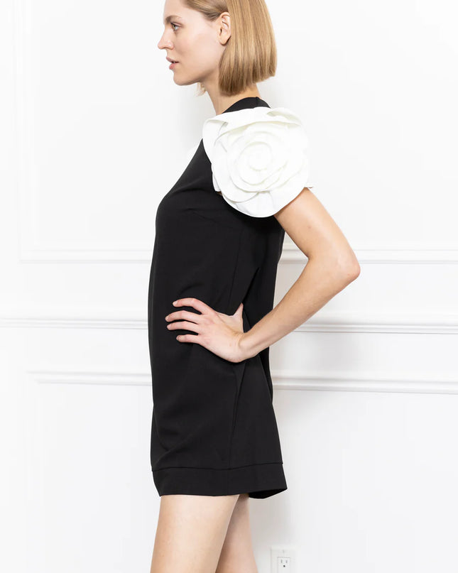 3D Flower Sleeve Dress