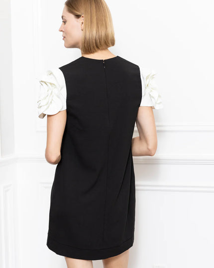 3D Flower Sleeve Dress